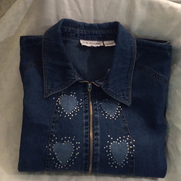 CD Daniels Cotton Denim Zip Jacket Sz 2X - Picture 1 of 7